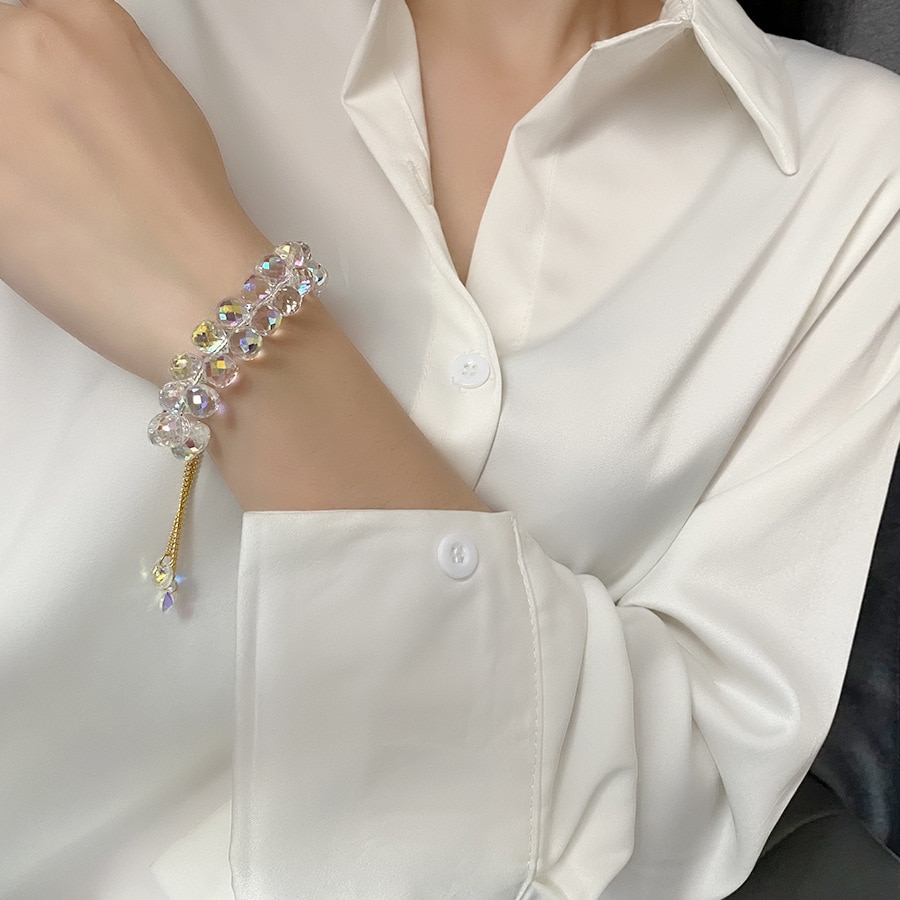 Crystal Bead Stretch Bracelet - Image 3