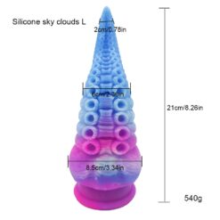 Fucked by Tentacles Dildo - Silicone sky cloud L