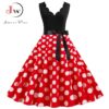 Polka Dot V-Neck Party Dress