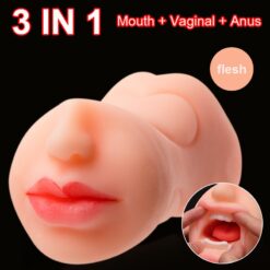 3-in-1 Realistic Stroker Masturbator - 3 IN 1 flesh