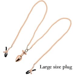 Clamped & Plugged Sissy Kit - Rose gold L