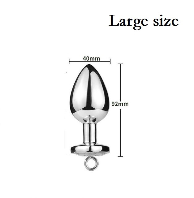 Silver anal plug L