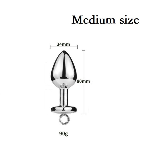 Silver anal plug M