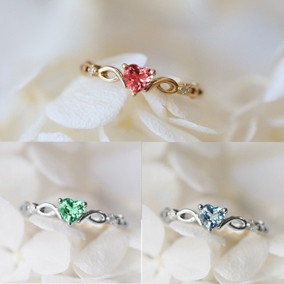 Cute Heart Zircon Ring - Image 3