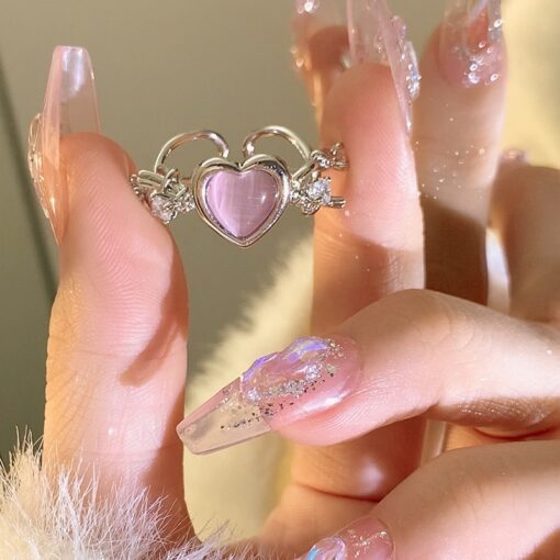 Pink Girly Crystal Ring
