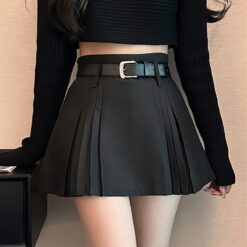Lovely Mia Belt Skirt - Black, L