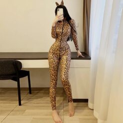 Savannah Sissy Jumpsuit - Leopard Jumpsuits, L