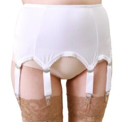 "Sissy Elsa" Garter Belt - Plain white, L