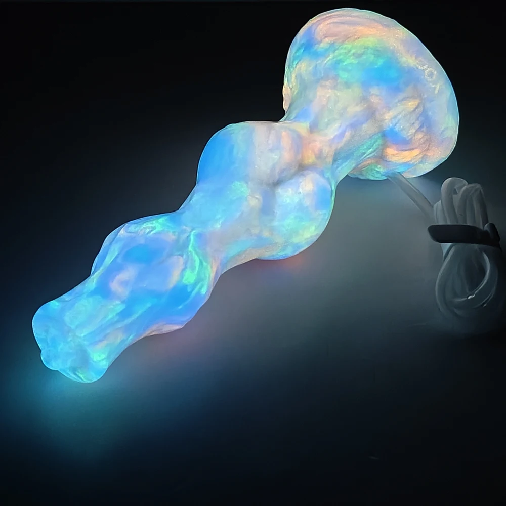 Glow Wolf Knot Squirting Dildo - Image 2