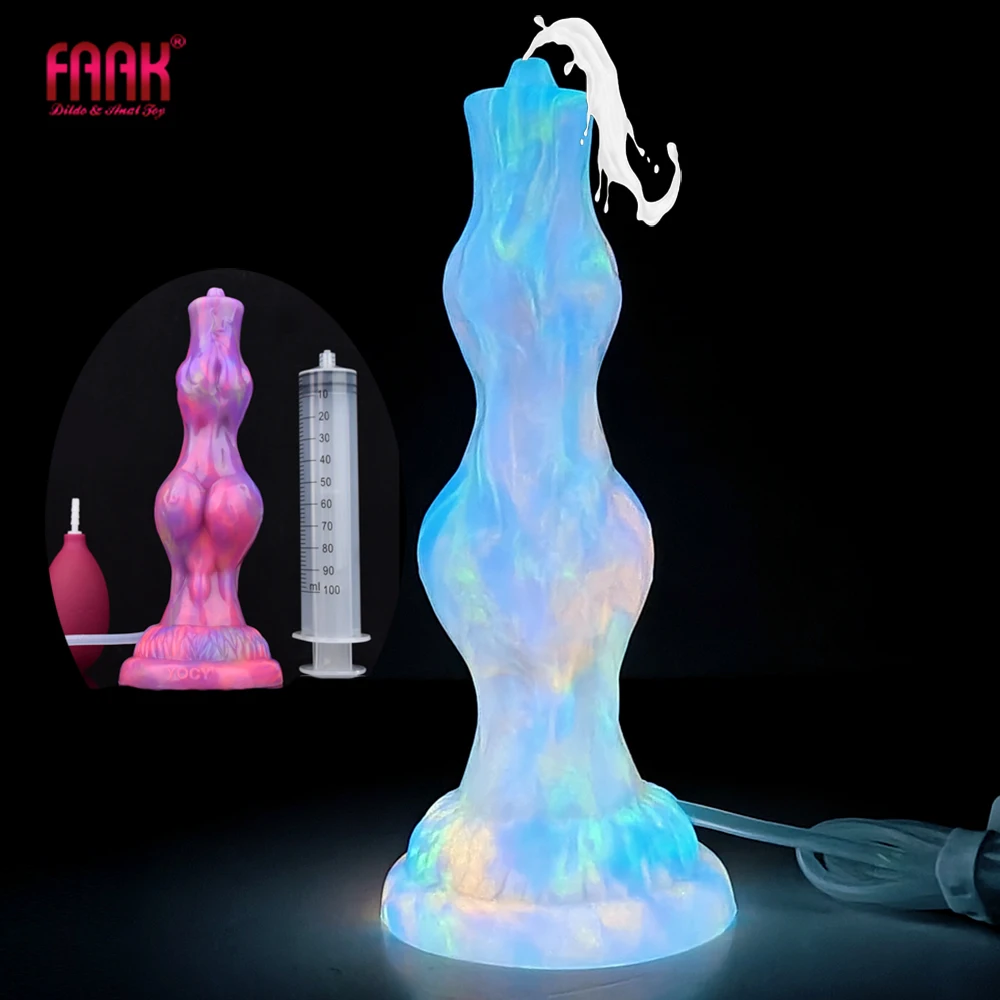Glow Wolf Knot Squirting Dildo