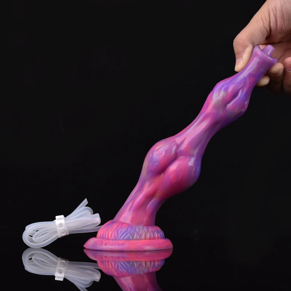 Glow Wolf Knot Squirting Dildo - Image 4