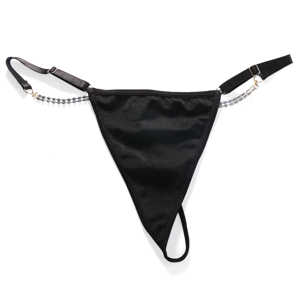 Rhinestone Heart Chain Thong - Image 5