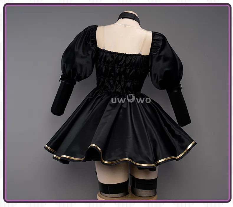 In Stock UWOWO Kuki Cosplay Maid Dress Game Genshin Impact Fanart Kuki Shinobu Maid Cosplay Maid Dress Halloween Costume