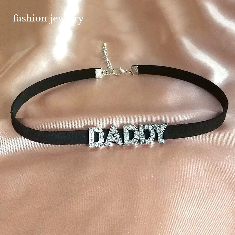 Daddy Rhinestone Choker