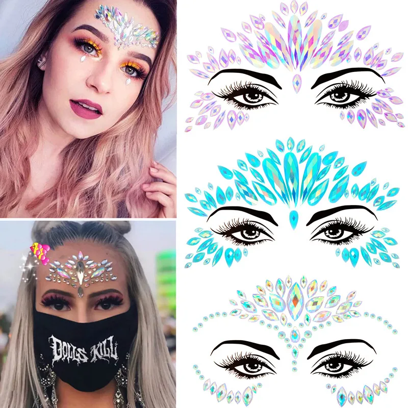 3D Sexy Face Tattoo Stickers Temporary Tattoos Glitter Fake Tattoo Rhinestones Masquerade for Women Party Face Jewels Tattoo 3D Sexy Face Tattoo Stickers Temporary Tattoos Glitter Fake Tattoo Rhinestones Masquerade for Women Party Face Jewels Tattoo