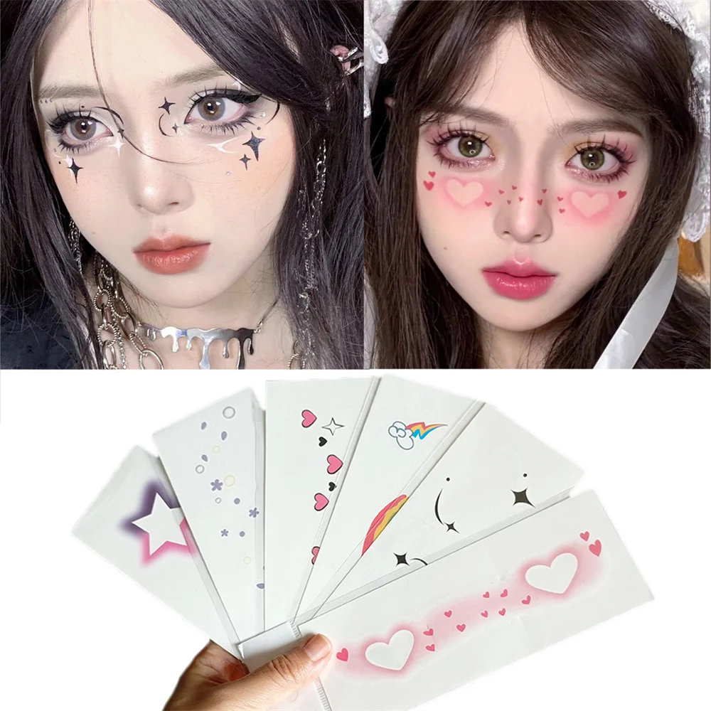 New Face Temporary Tattoos For Kids Cartoon Love Star Flowers Rainbow Face Freckle Tattoo Stickers For Girls Boys Makeup Party New Face Temporary Tattoos For Kids Cartoon Love Star Flowers Rainbow Face Freckle Tattoo Stickers For Girls Boys Makeup Party