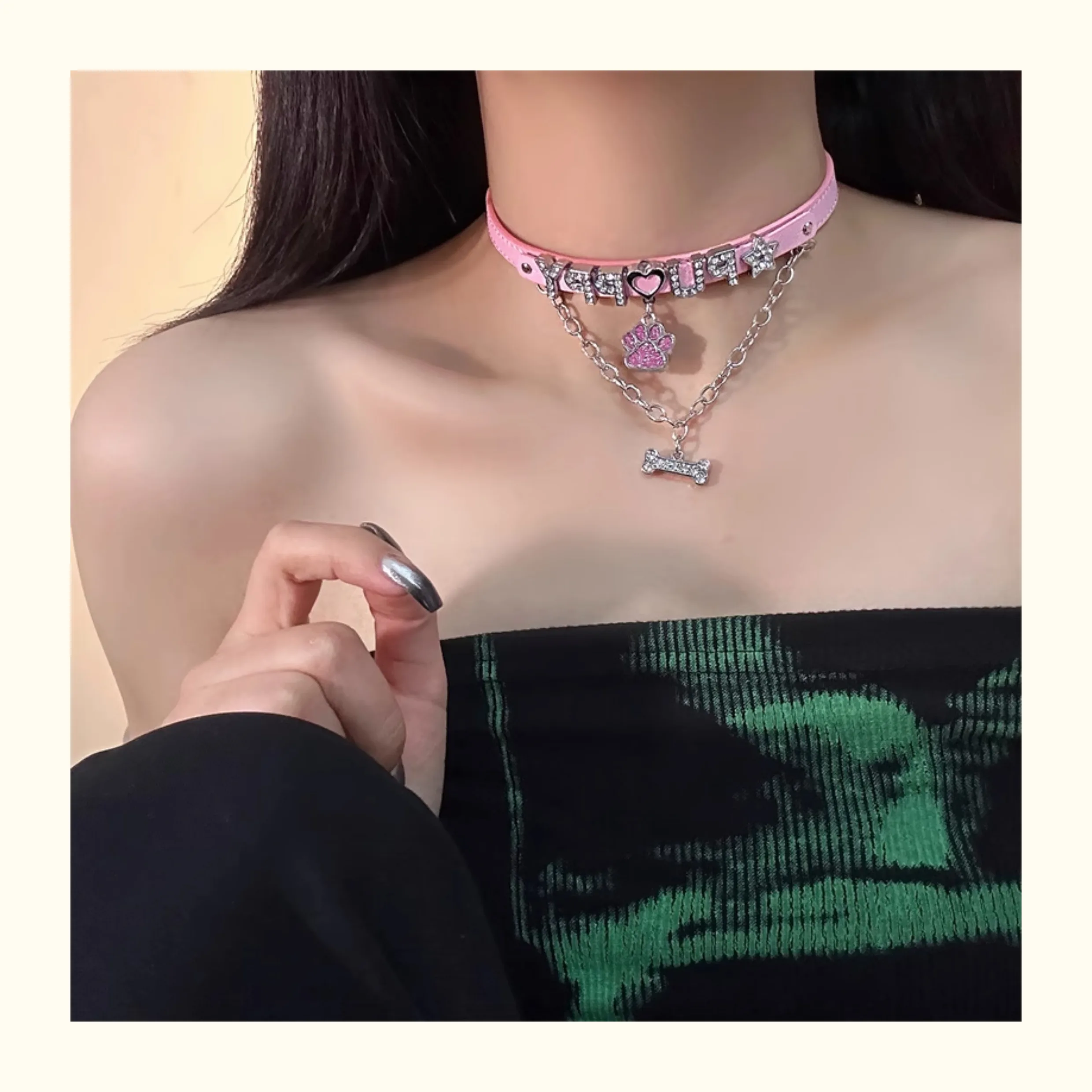 OJBK Handmade Sexy Puppy Letter Collar Choker slave costume BDSM Bondage Necklace Neckband Sex Toy Nacklace For Women OJBK Handmade Sexy Puppy Letter Collar Choker slave costume BDSM Bondage Necklace Neckband Sex Toy Nacklace For Women