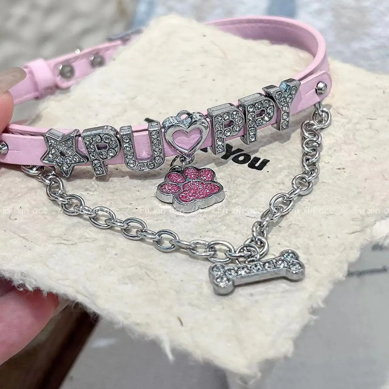 OJBK Handmade Sexy Puppy Letter Collar Choker slave costume BDSM Bondage Necklace Neckband Sex Toy Nacklace For Women OJBK Handmade Sexy Puppy Letter Collar Choker slave costume BDSM Bondage Necklace Neckband Sex Toy Nacklace For Women