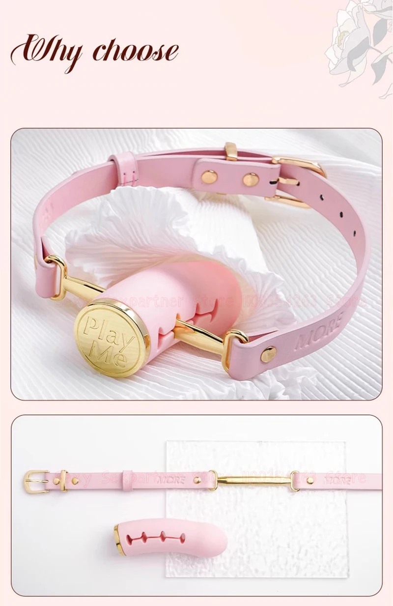 Bondage Deep Throat Mouth Plug Leather Adjusting Mouth Ball Simulation Dildo Bdsm Mouth Gag Sex Toys Flirt Sex Tools For Female