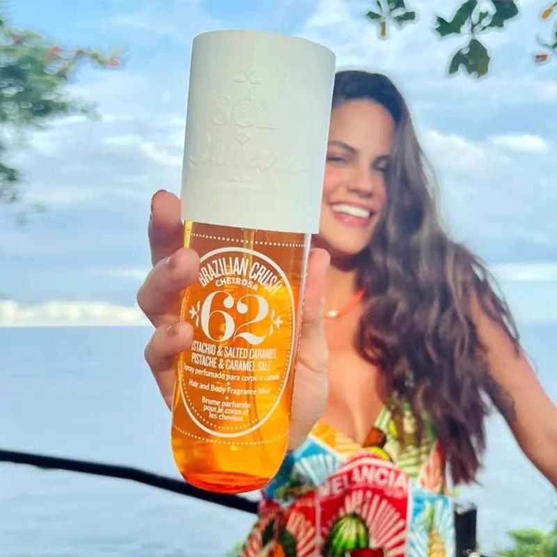 Hair & Body Fragrance Mist Brazilian Crush Deodorant Spray Portable Bottled Moisturizing Long Lasting Women Fruity Body Spray