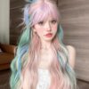 Candy Floss Colorful Wig Wigs cb5feb1b7314637725a2e7: Multicolour 