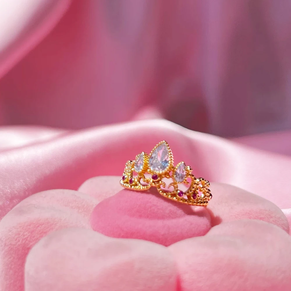 Rapunzel Crown Rings,Princess Jewelry,For Woman Girls,Fashion Wedding Accessories,Gold Plated,Adjustable Rings ,Gift For Her Rapunzel Crown Rings,Princess Jewelry,For Woman Girls,Fashion Wedding Accessories,Gold Plated,Adjustable Rings ,Gift For Her
