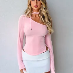 Feel Feminine Sleeve Top - Pink, L