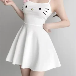 Femboy Kitty White Dress - white, M