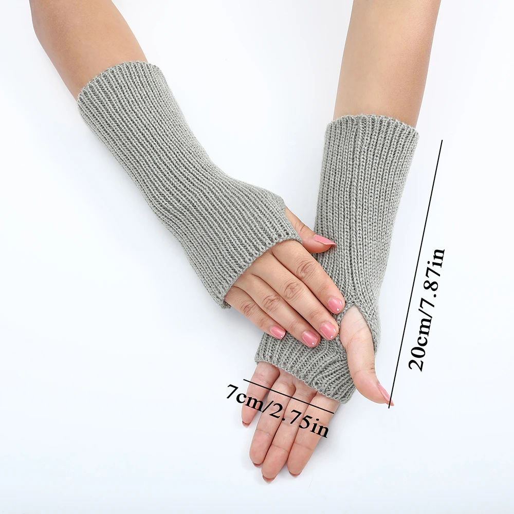 y2k Women Arm Warmers Japanese Harajuku Solid Color Sleeves Goth Knitted Fingerless Gloves Wrist Sleeves Girls Anime Gloves y2k Women Arm Warmers Japanese Harajuku Solid Color Sleeves Goth Knitted Fingerless Gloves Wrist Sleeves Girls Anime Gloves