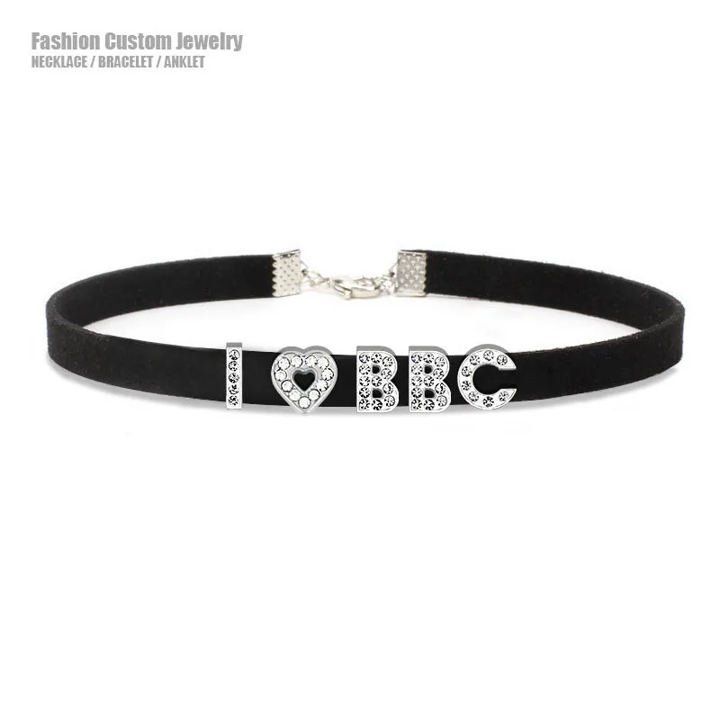 I Love BBC Rhinestone Choker