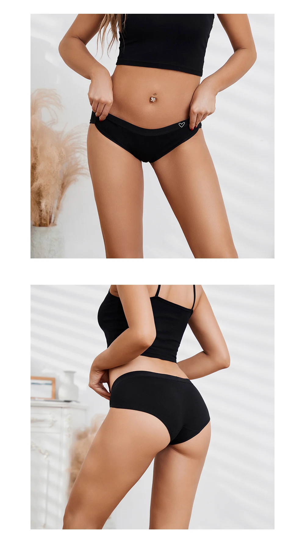 BANNIROU 3Pcs Women's Briefs Cotton Sports Fitness Low-Rise Solid Soft Breathable Panties Lingerie Underwear For Woman Intimates BANNIROU 3Pcs Women's Briefs Cotton Sports Fitness Low-Rise Solid Soft Breathable Panties Lingerie Underwear For Woman Intimates