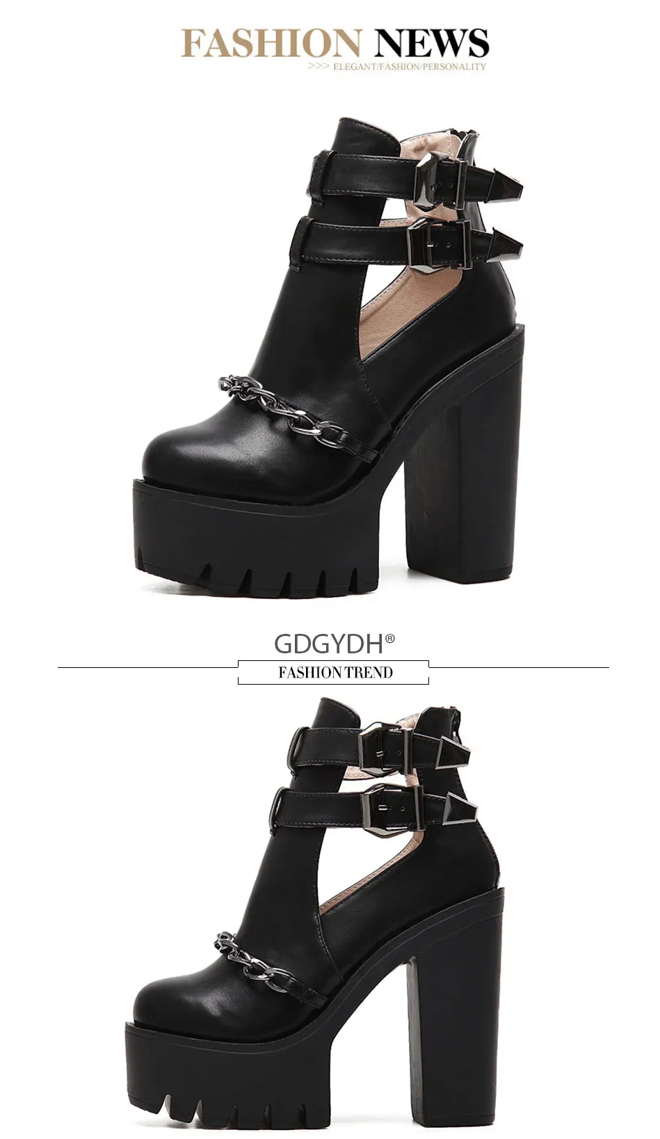 Fashionista Black Ankle Boots Fashionista Black Ankle Boots