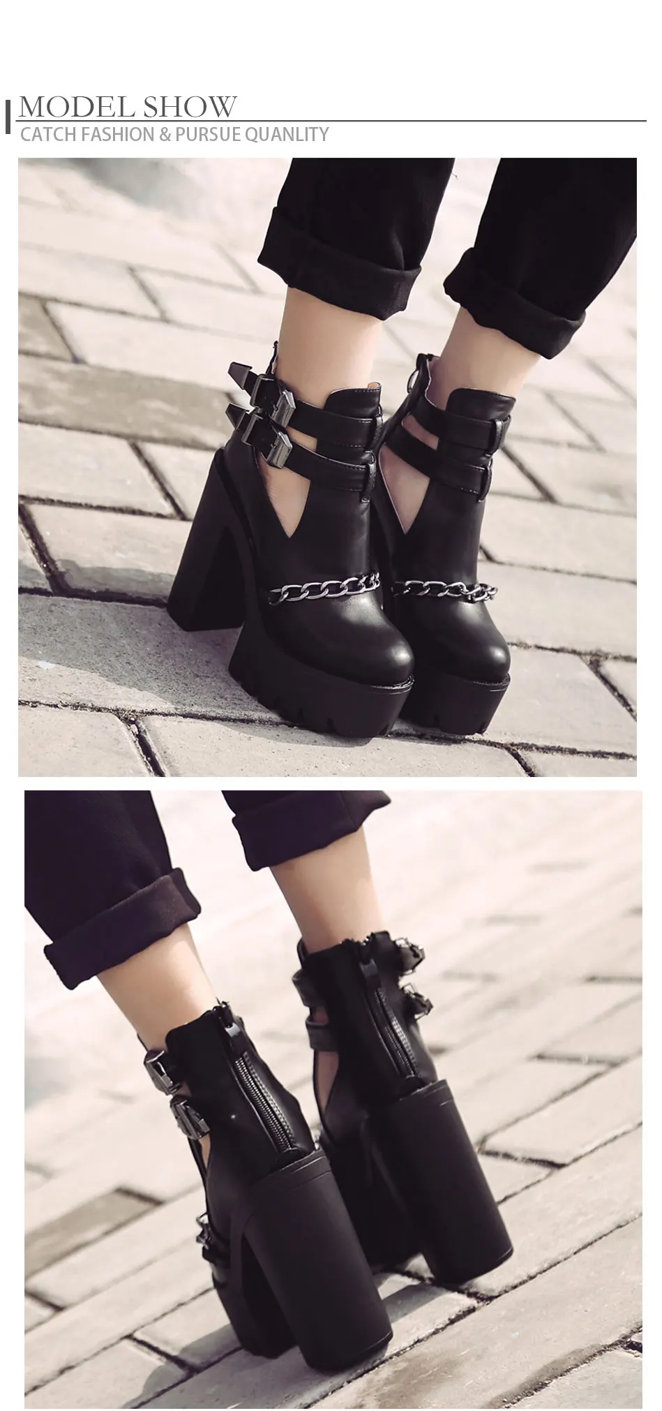 Fashionista Black Ankle Boots Fashionista Black Ankle Boots