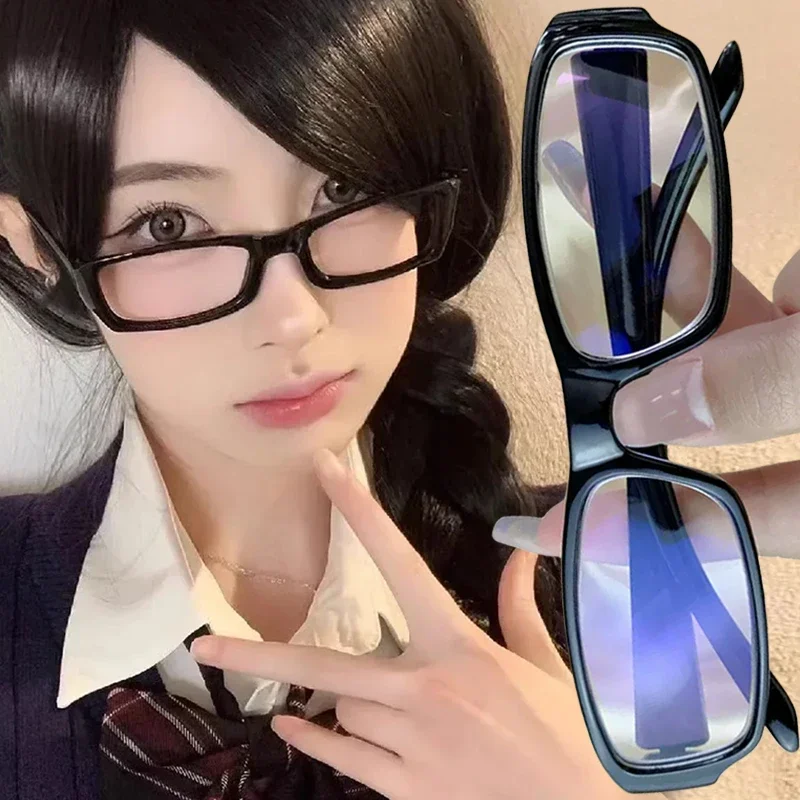 Black Square Frame Glasses - Image 2
