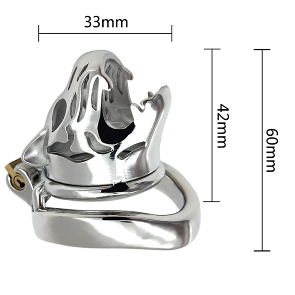 FAAK Stainless Steel leopard Tiger Head Shape Lock Cock Cage Male Chastity Device Cock Ring Penis Lock Adult Game Metal Sex Toy FAAK Stainless Steel leopard Tiger Head Shape Lock Cock Cage Male Chastity Device Cock Ring Penis Lock Adult Game Metal Sex Toy