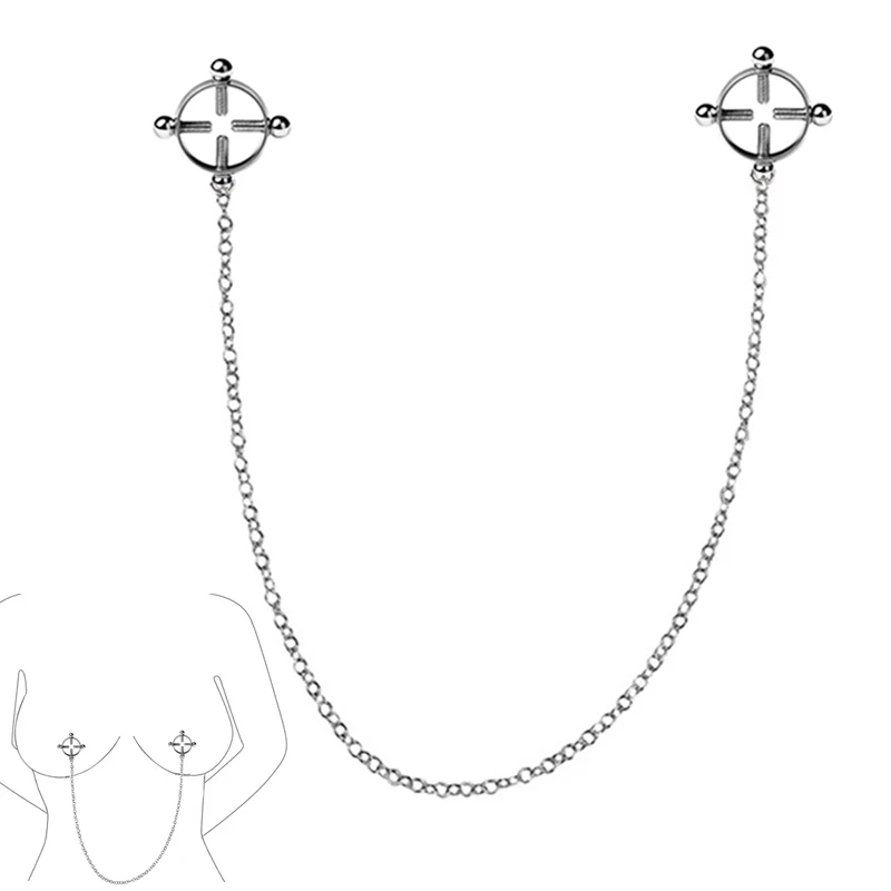 Steel Nipple Clamps With Chain