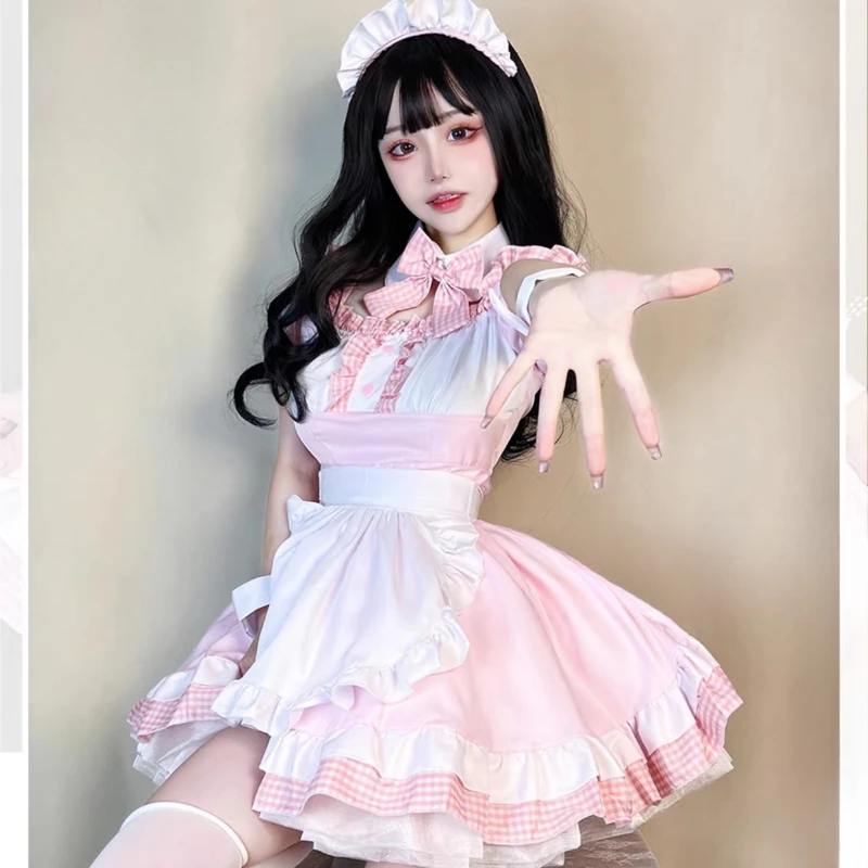 Plaid Maid Costume Dress - Image 3