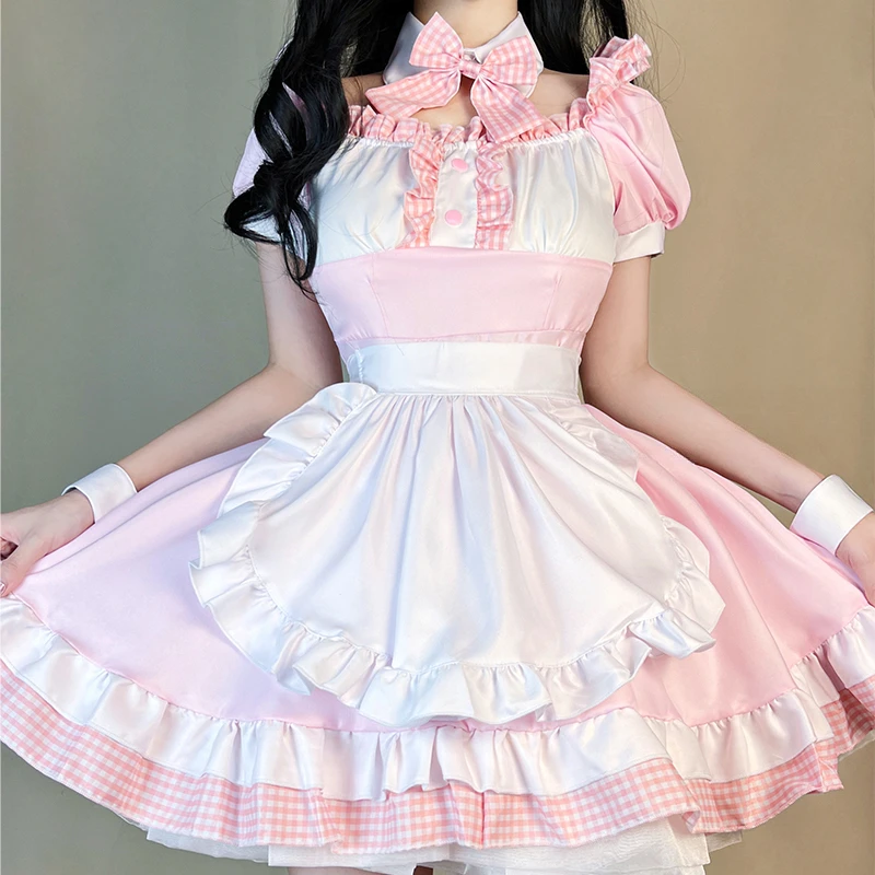 Plaid Maid Costume Dress - Image 4