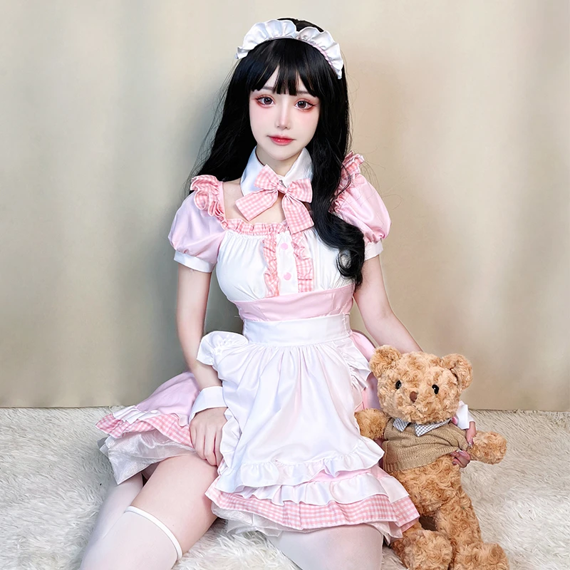 Plaid Maid Costume Dress - Image 2