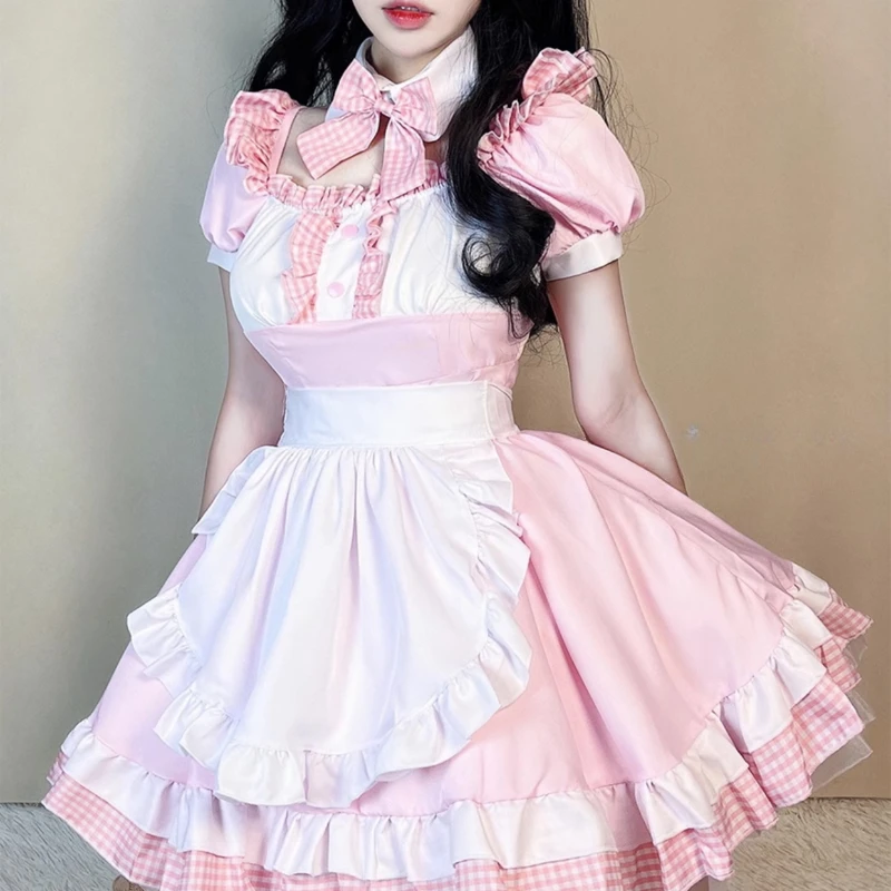 Plaid Maid Costume Dress - Image 5