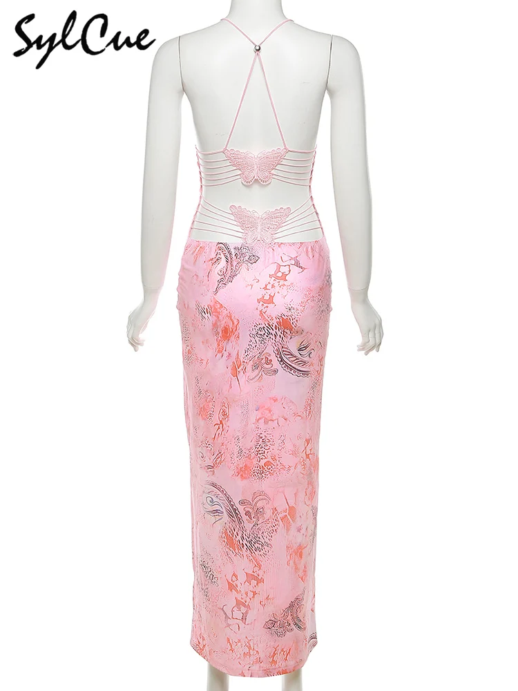 Pink Embroidered Slip Dress - Image 6