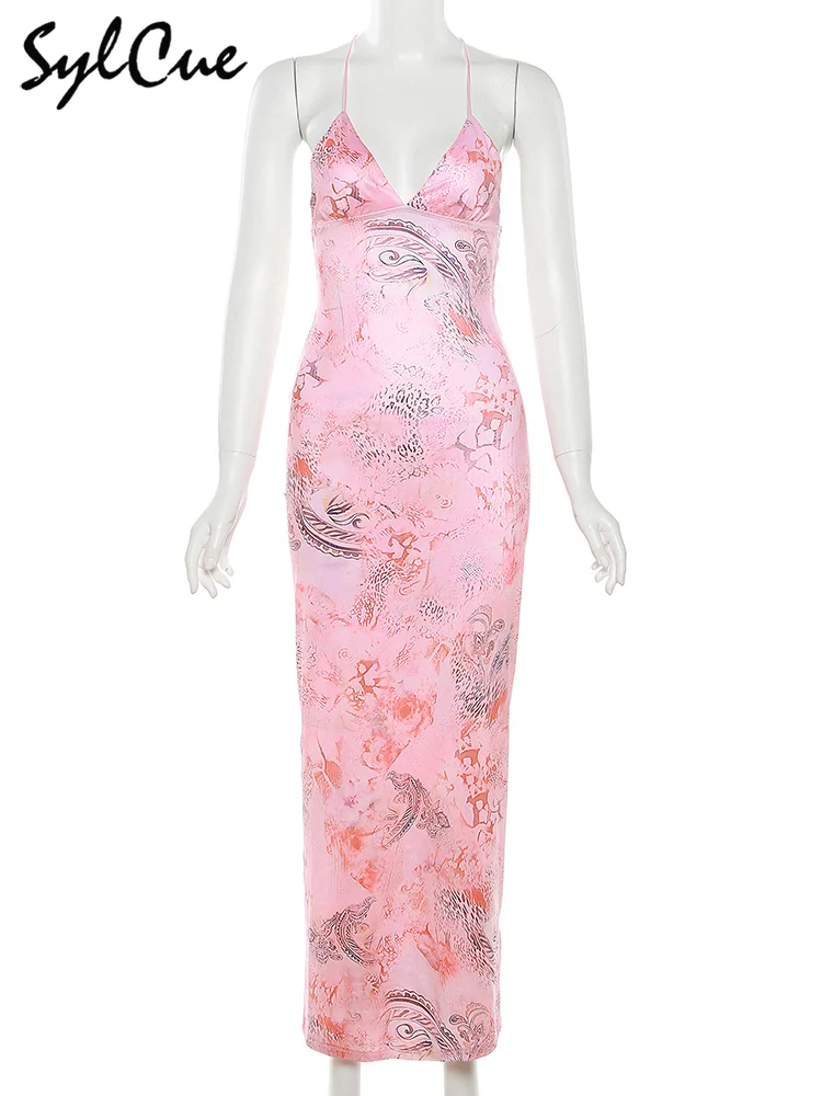 Pink Embroidered Slip Dress - Image 5