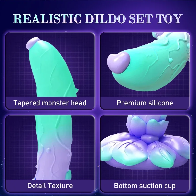 Monster Dildo Silicone Fantasy Colourful Cute Dildo Gingerbread Man Strong Suction Cup Dragon Dildo Anal Plug Sex Toys For Women Monster Dildo Silicone Fantasy Colourful Cute Dildo Gingerbread Man Strong Suction Cup Dragon Dildo Anal Plug Sex Toys For Women