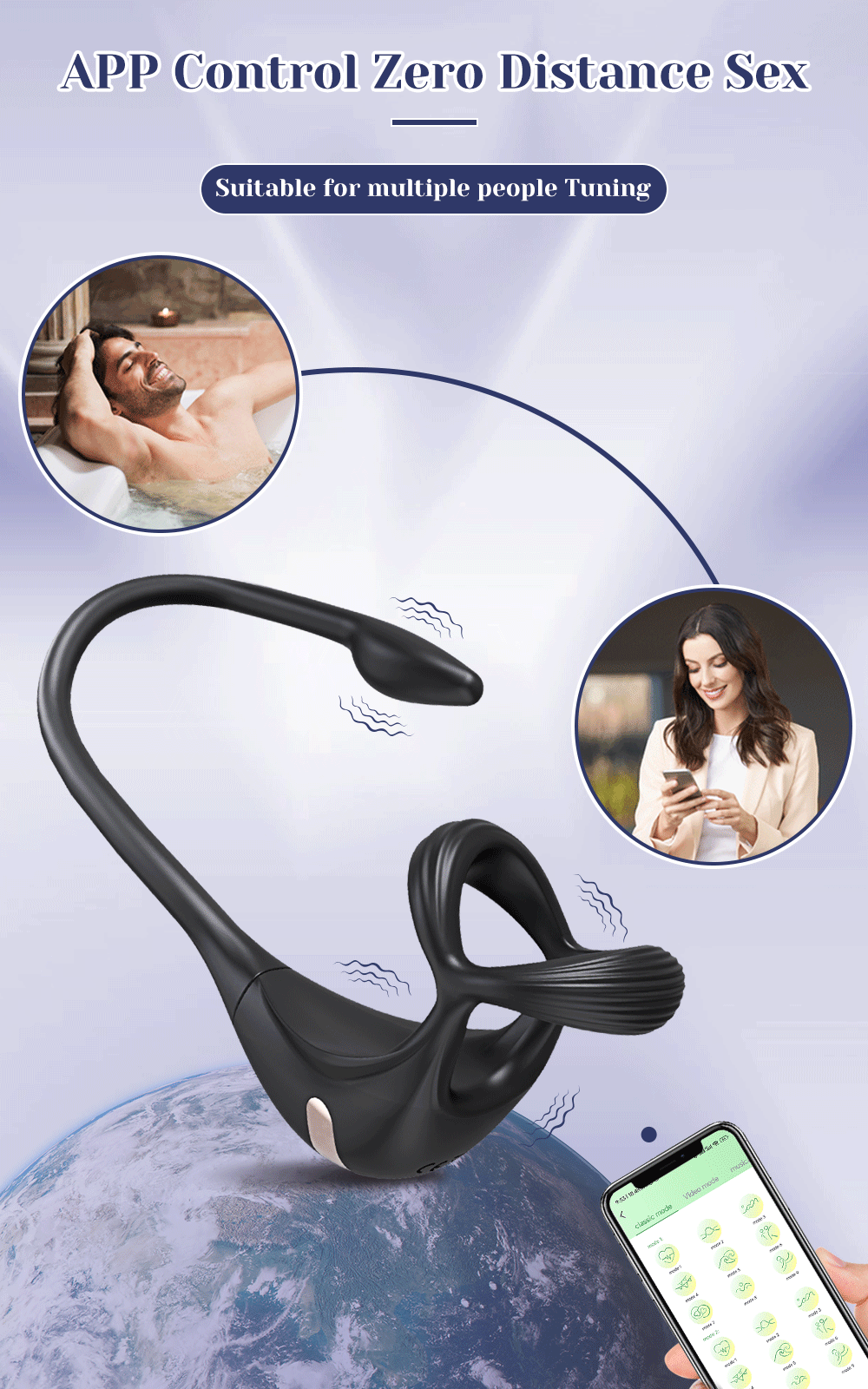 Cock Ring Prostate Vibrator Sex Toys for Men APP Wireless 10 Mode Testicle Massage Anal Butt Plug Penis Ring Male Masturbator 18 Cock Ring Prostate Vibrator Sex Toys for Men APP Wireless 10 Mode Testicle Massage Anal Butt Plug Penis Ring Male Masturbator 18