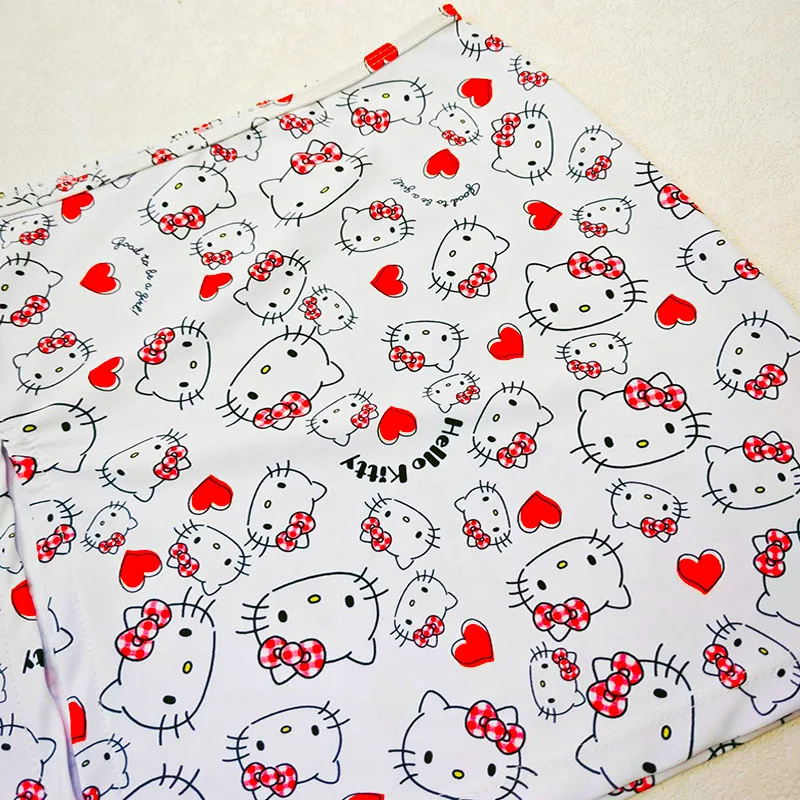 Sanrio Hello Kitty Bikini Women High Waisted Bikini Sexy Push Up Crop Top Summer Beach Swimsuit 3Piece Bathing Suit Swim Gift