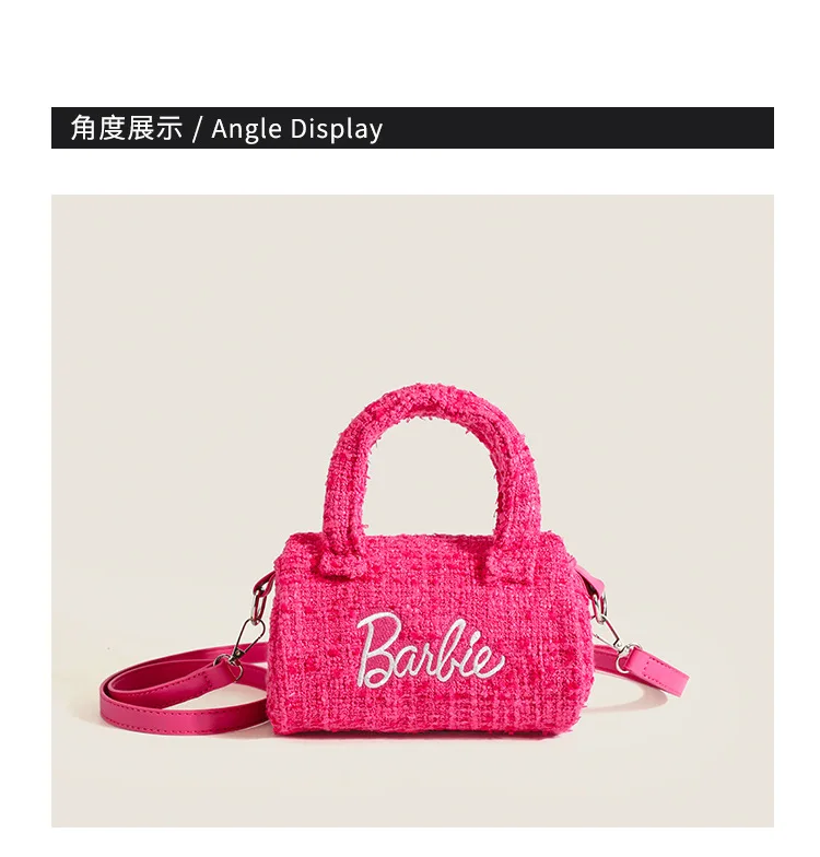 Barbie Shoulder Bag for Girls Advanced Sense Simple Design Portable Lipstick Key Change Storage Mini Pillow Bag Crossbody Bag Barbie Shoulder Bag for Girls Advanced Sense Simple Design Portable Lipstick Key Change Storage Mini Pillow Bag Crossbody Bag