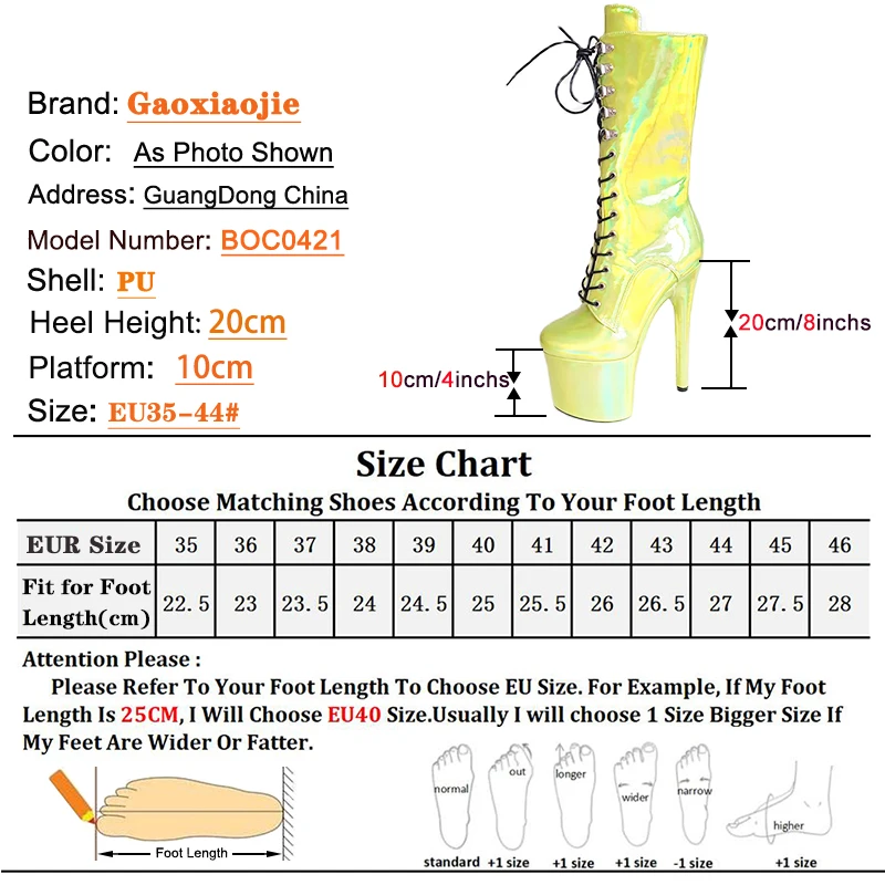 Laser Red Platform Boots - Image 4