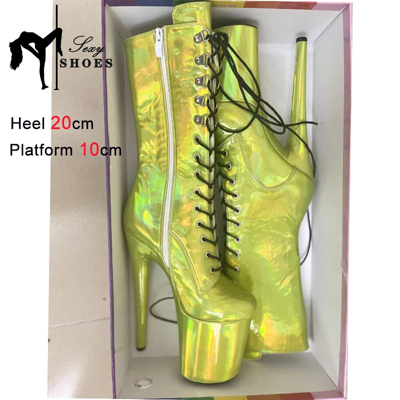 Laser Red Platform Boots - Image 5
