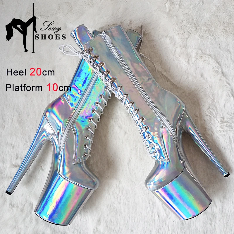 Laser Red Platform Boots - Image 2