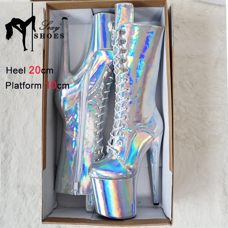 Laser Red Platform Boots - Image 6